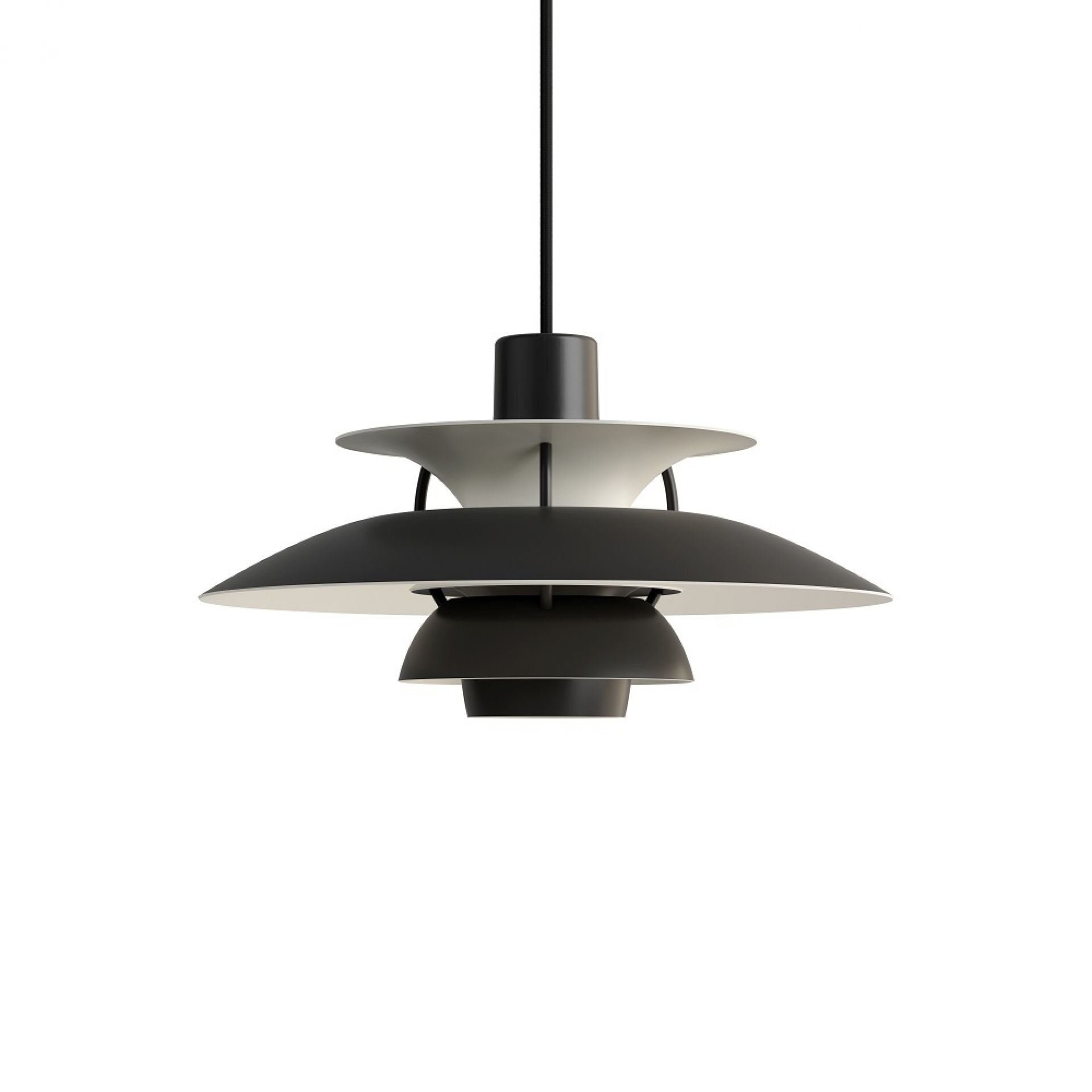 PH 5 Mini Monochrome Pendelleuchte Louis Poulsen Schwarz