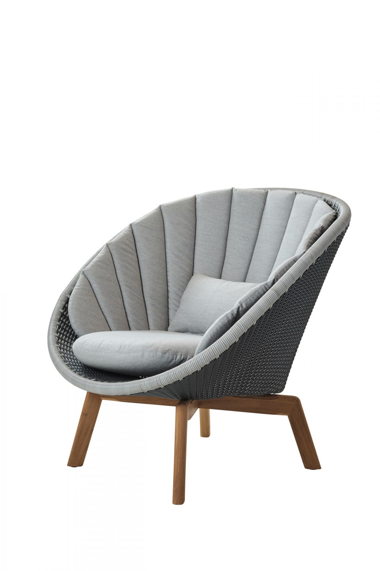 Peacock Outdoor Loungesessel Faser Cane-Line grau