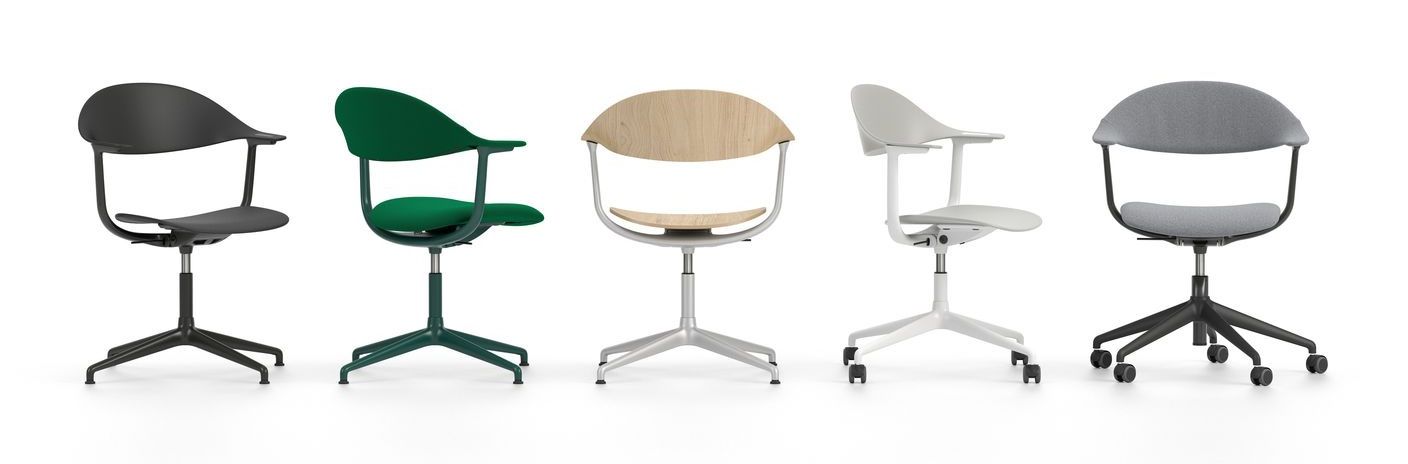 Mynt Rücken und Sitz Plywood Bürodrehstuhl Vitra
