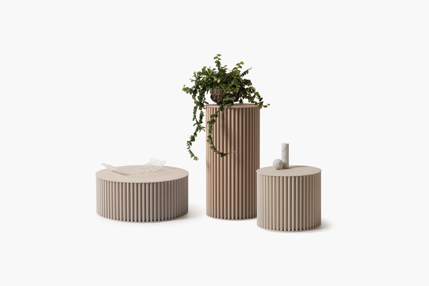 Herclino Side table Beistelltisch Indoor / Outdoor Taubengrau Opinion Ciatti 