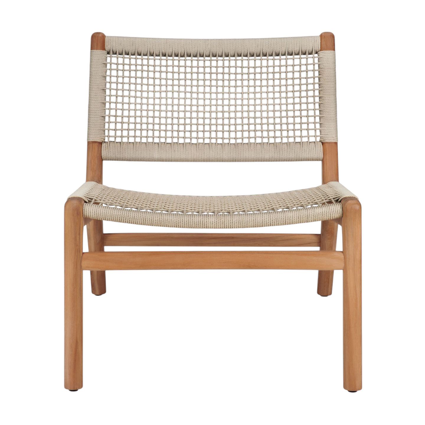 Jack Woven Outdoor Loungsessel Teak Kordel Beige Ethnicraft