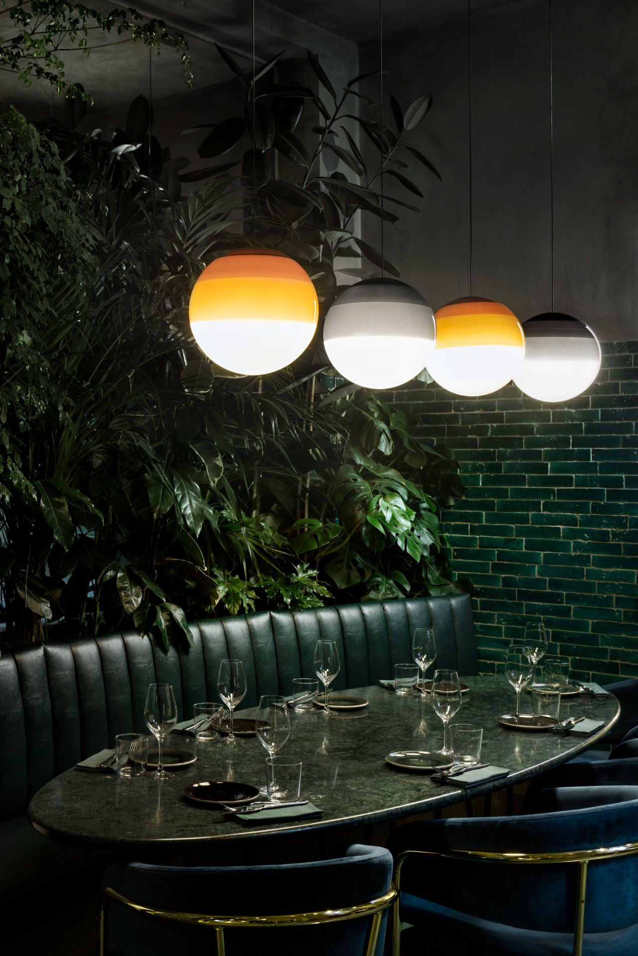 Dipping Light 30 LED Pendelleuchte Marset Grün