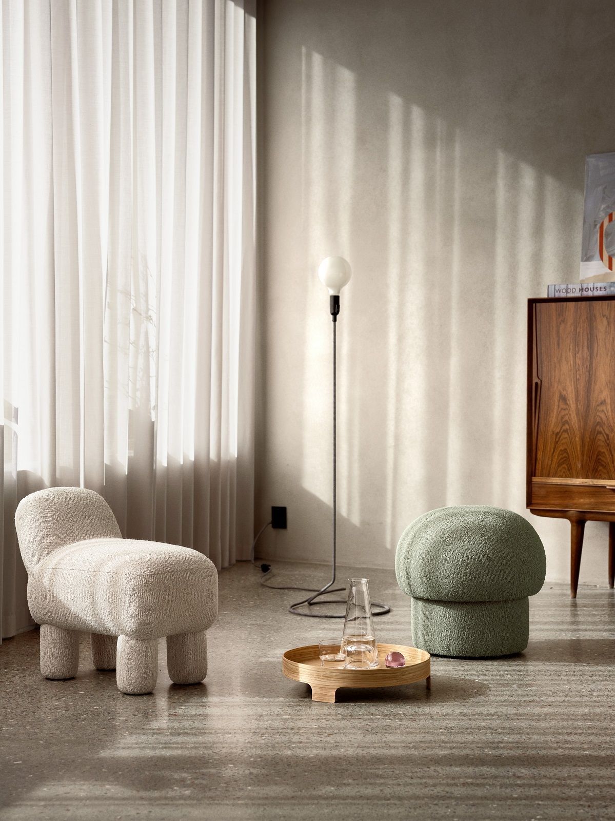 Uno Pouf Hocker 65 cm GRÜN Design House Stockholm EINZELSTÜCK