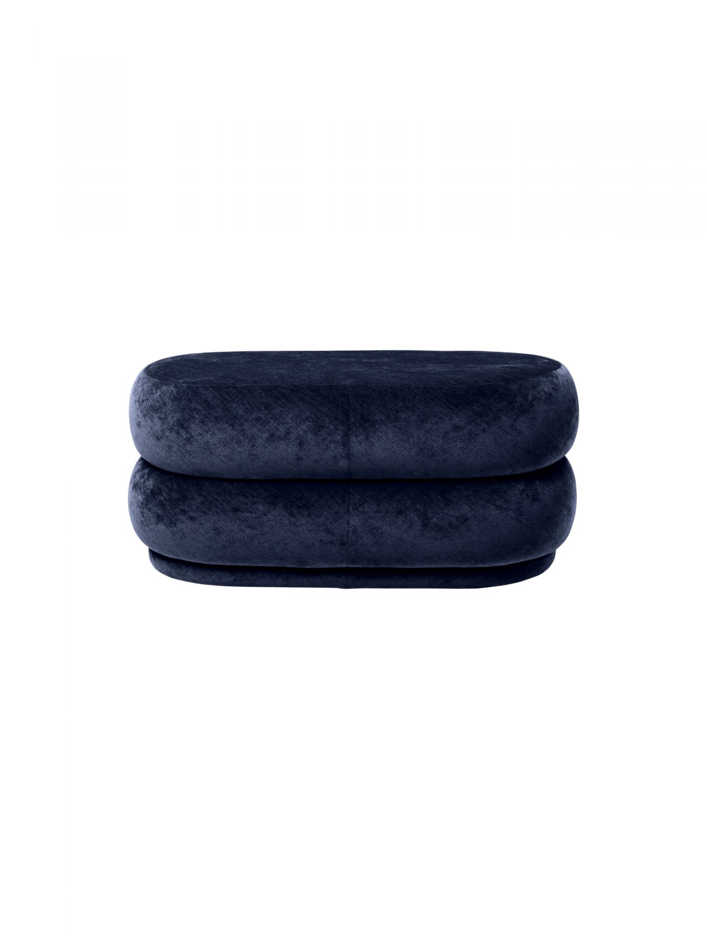 Pouf Oval Faded Velvet Hocker Mittel Ferm Living Forest
