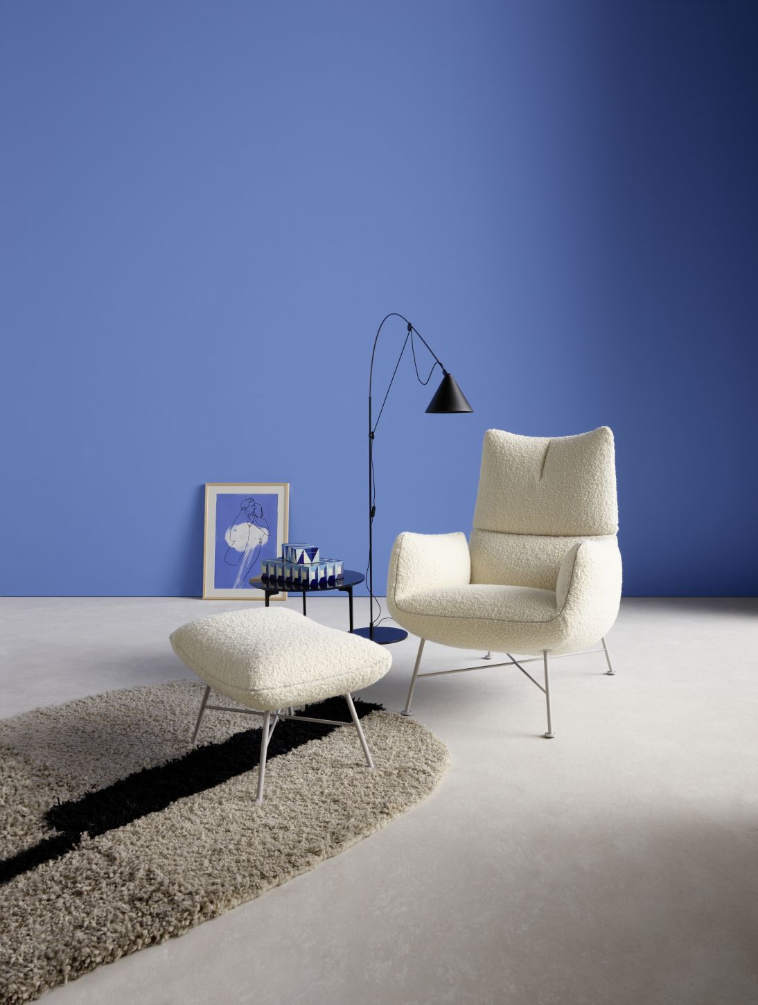Jalis Lounge Sessel 4-Fuß Drahtgestell Cor