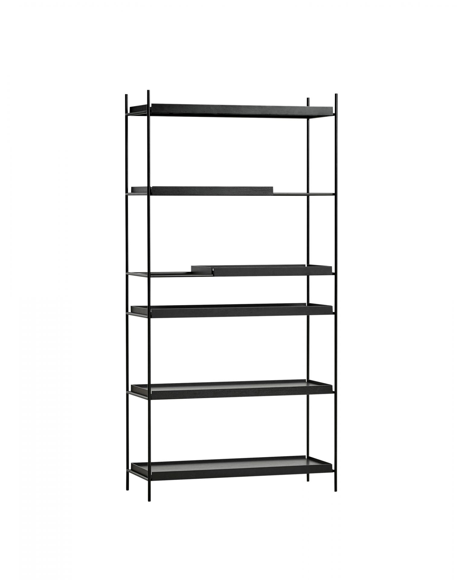 Tray Regal Hoch Schwarz Lackierte Eiche Woud