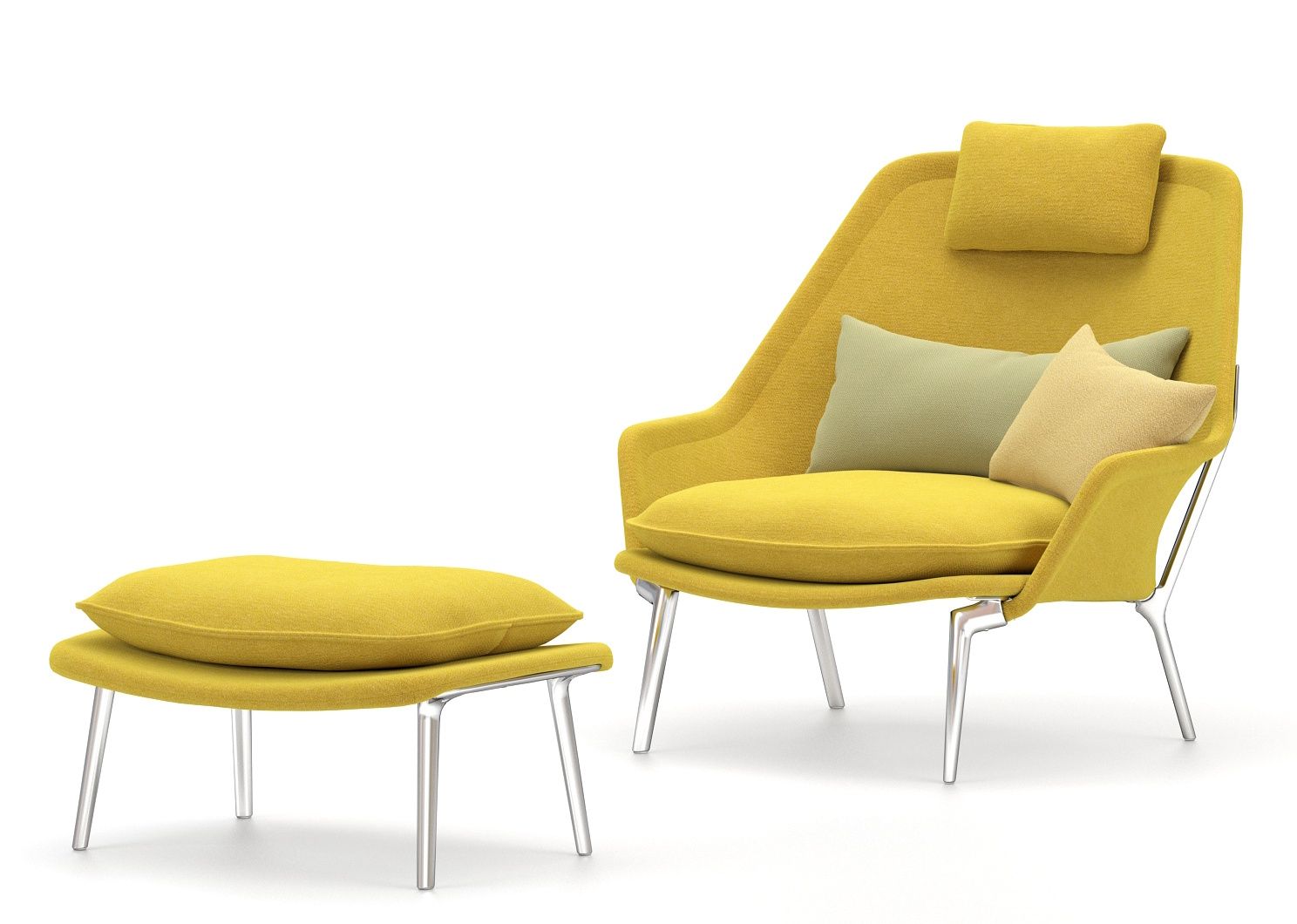 Slow Chair & Ottoman Sessel Stoff Vitra 
