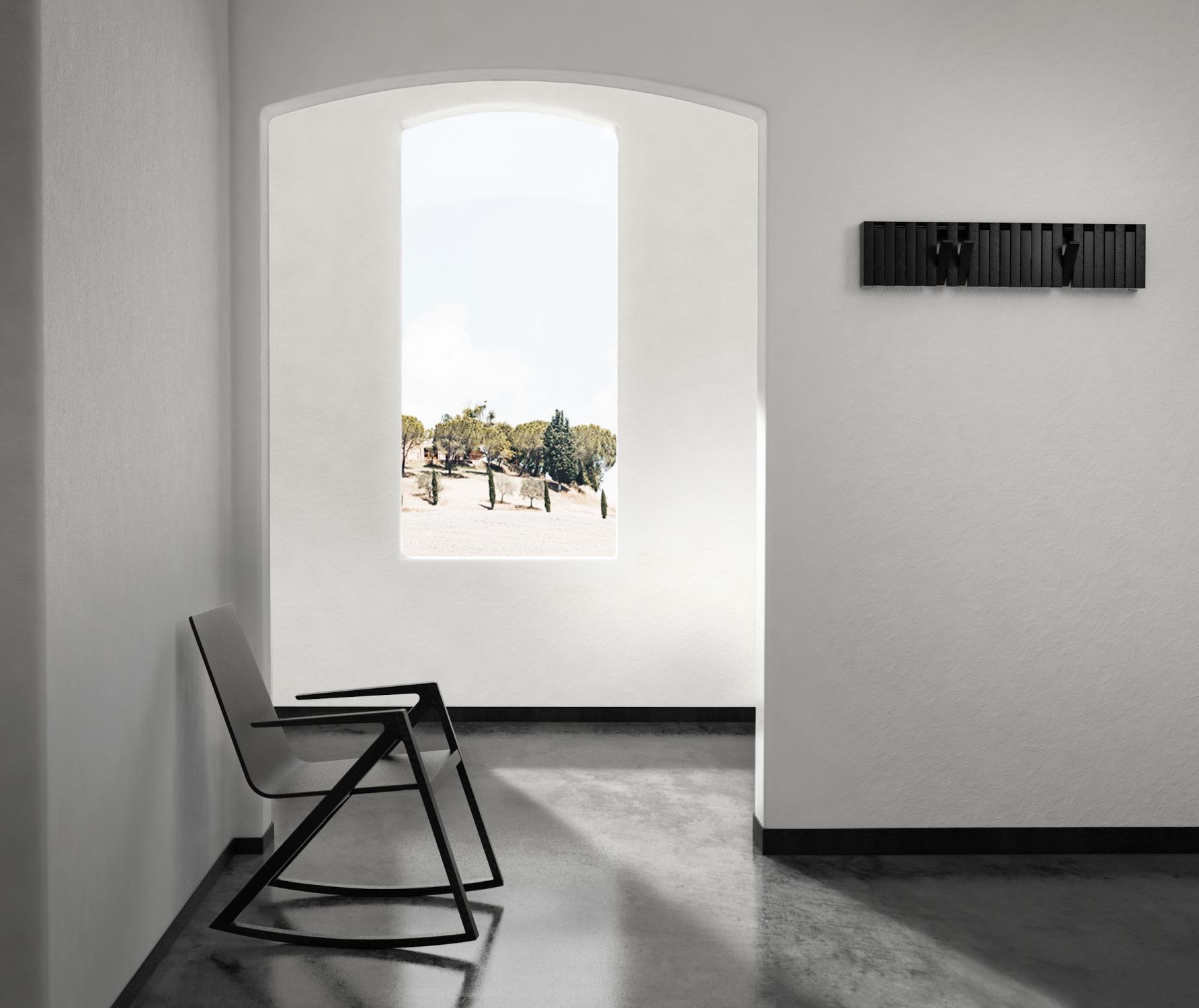 XYLO Wandgarderobe Buche weiß lackiert PER/USE
