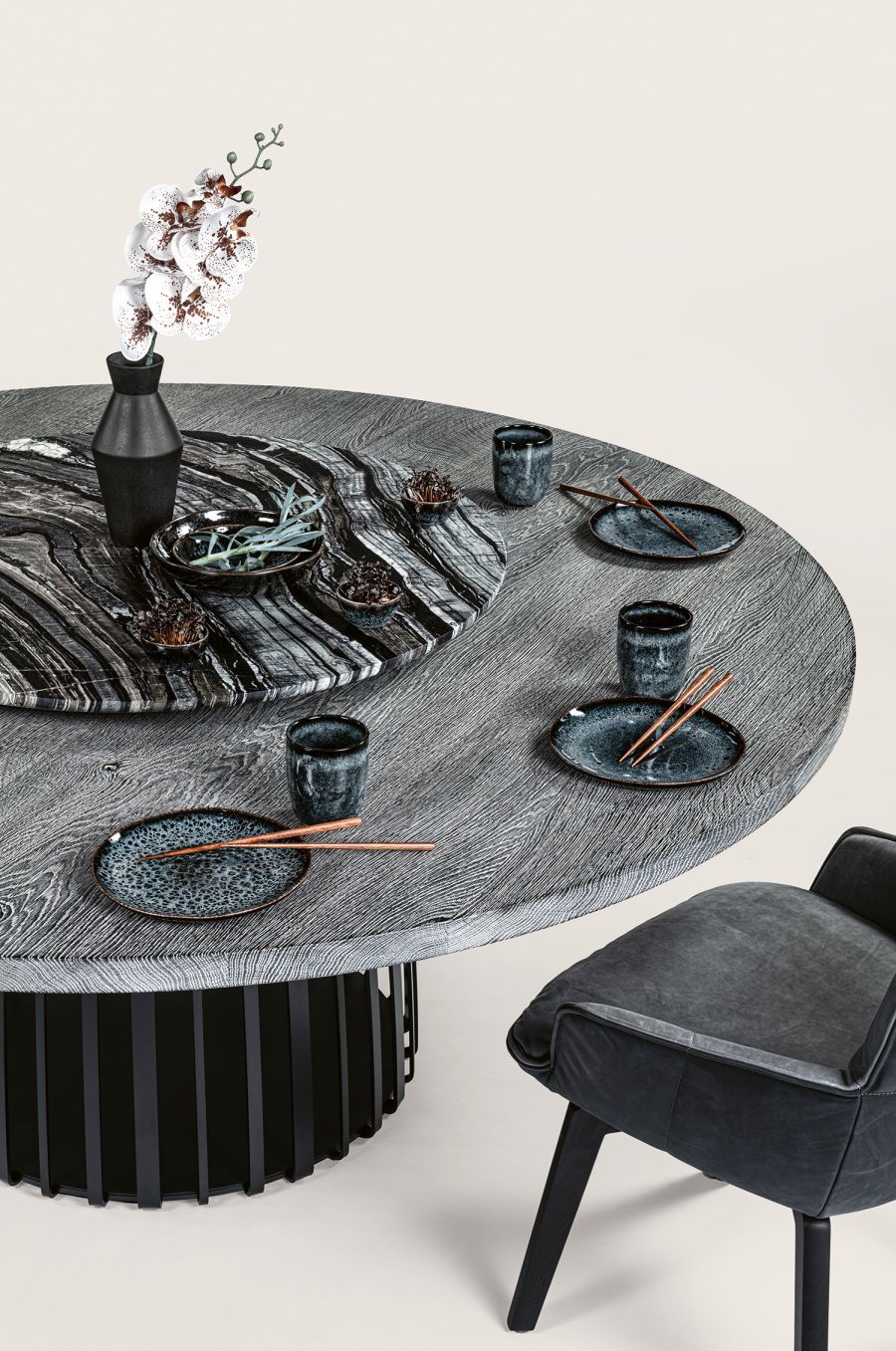 BC 07 Lazy Susan Drehteller Ø48cm Black & Gold Janua
