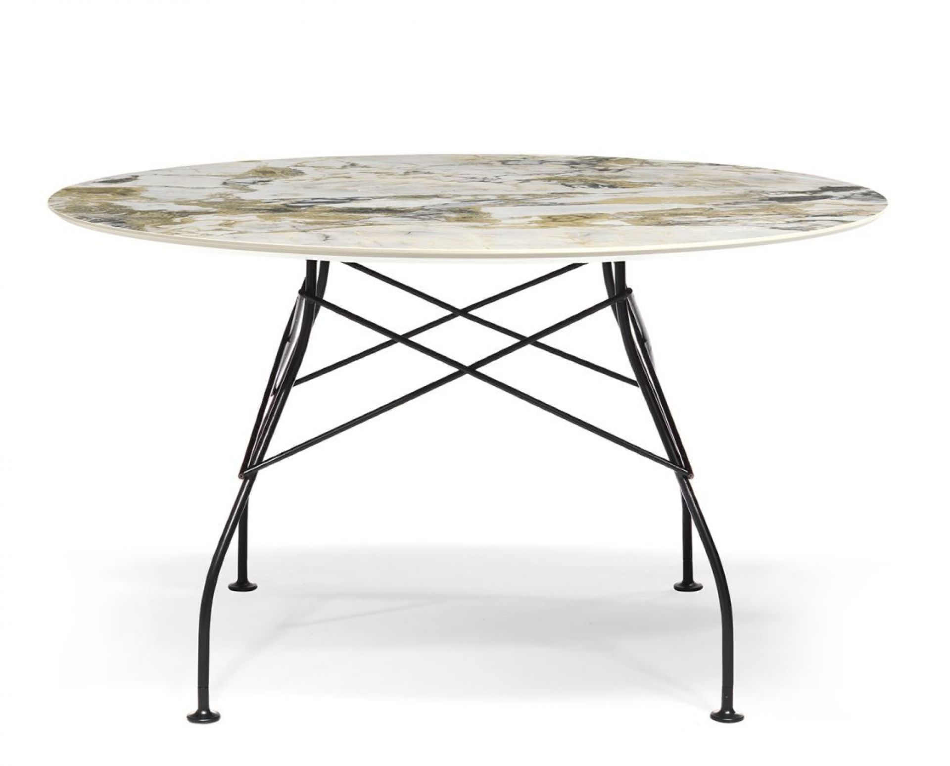 Glossy Tisch marmoriertes Steinzeug Kartell
