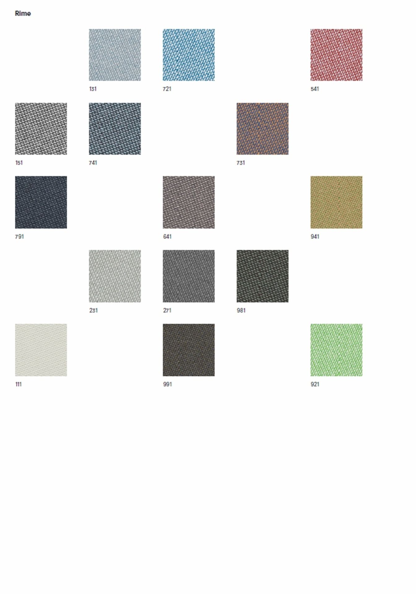 Stoffmusterkarte Rime Kvadrat