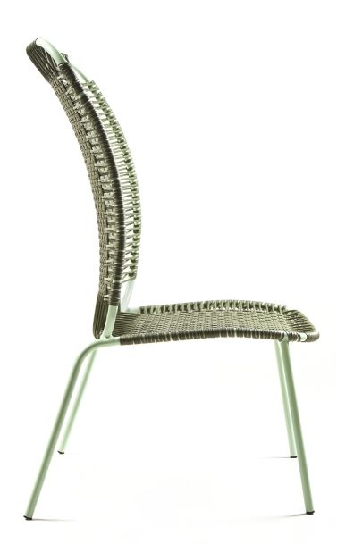 Cielo Lounge Chair High Lounge Stuhl hoch Outdoor ames Olive grün - Pastell grün