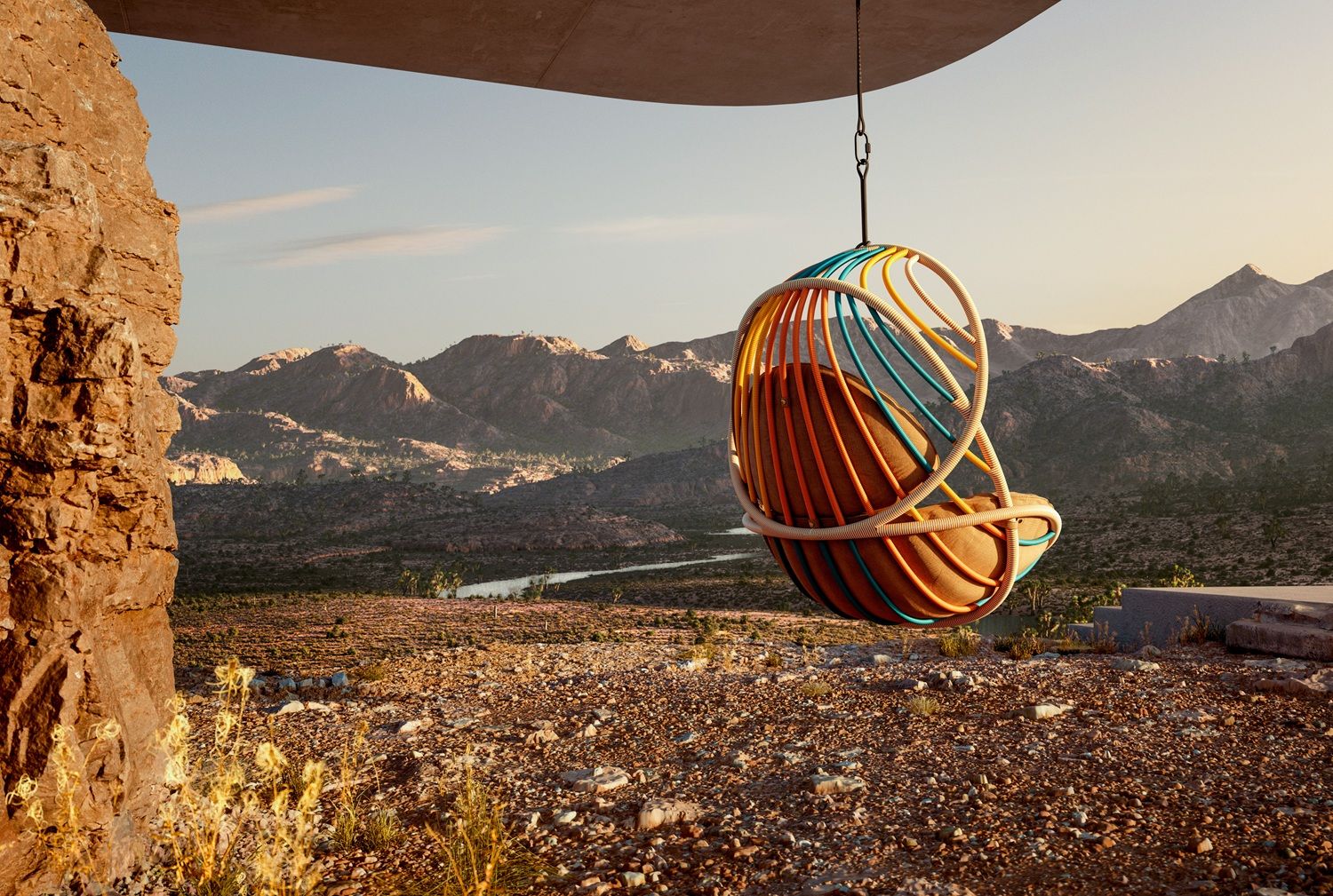Kida Hängender Sessel mit Polster Dedon