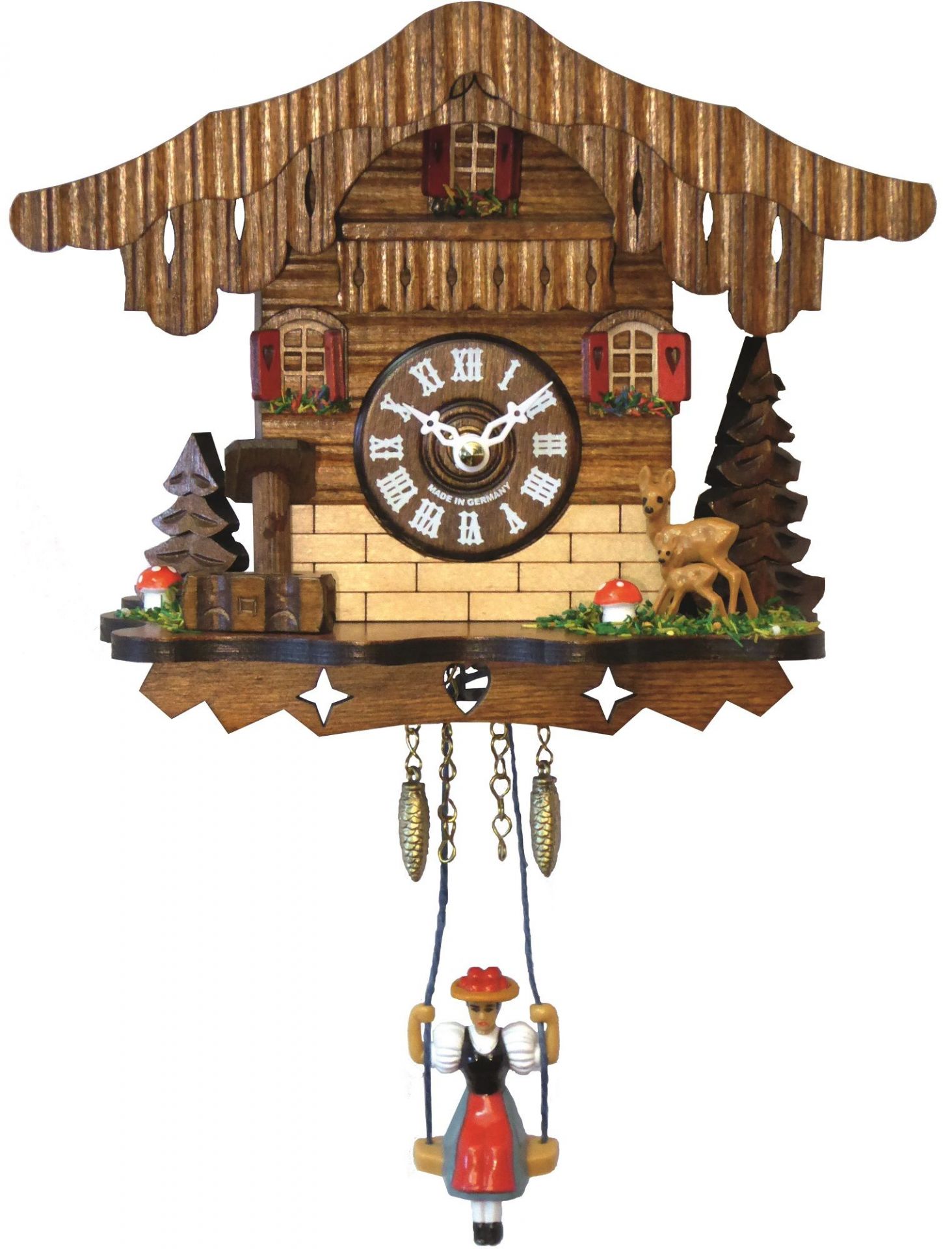 Quarz Miniatur-Kuckucksuhr Engstler