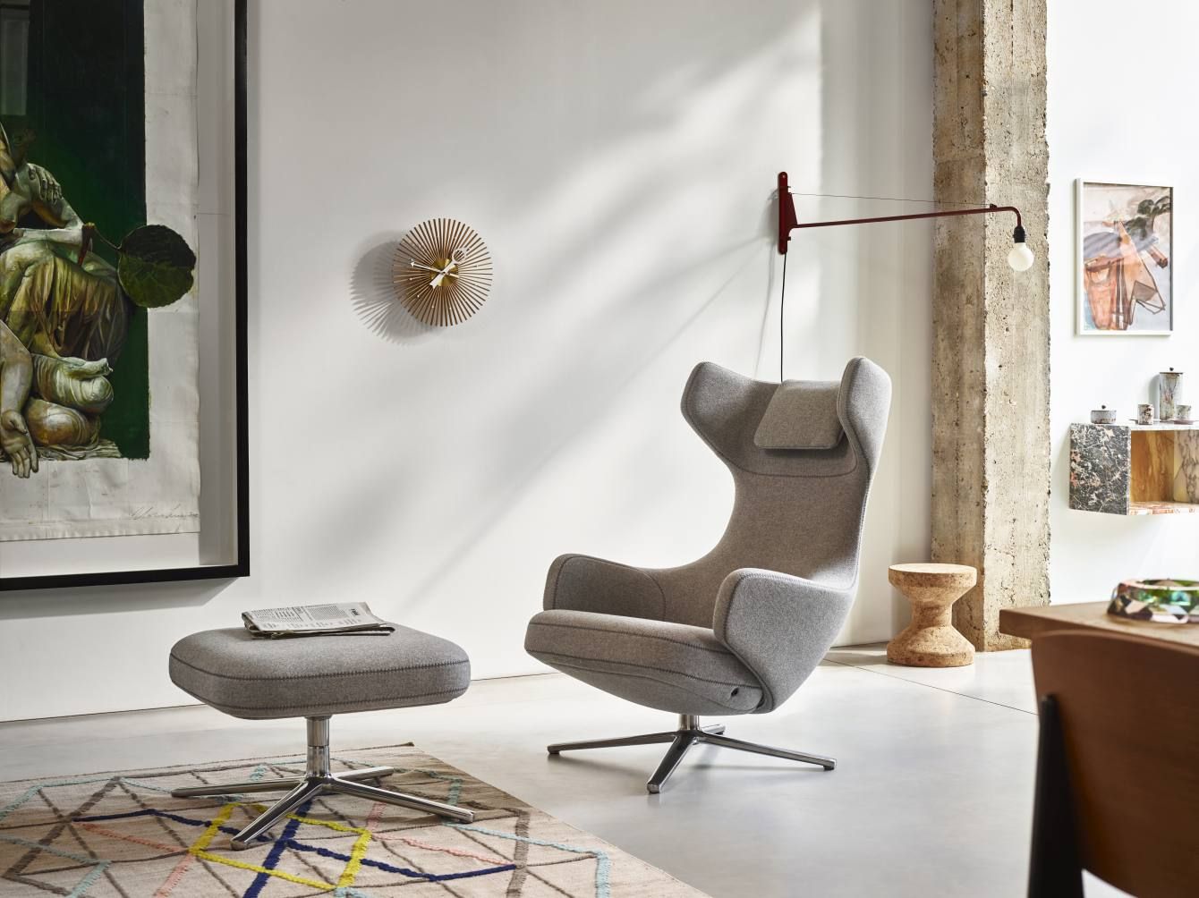 Grand Repos Sessel + Ottoman Vitra