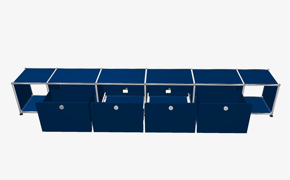 USM Board enzianblau ohne Schlösser Bx270 cm USM Haller EINZELSTÜCK