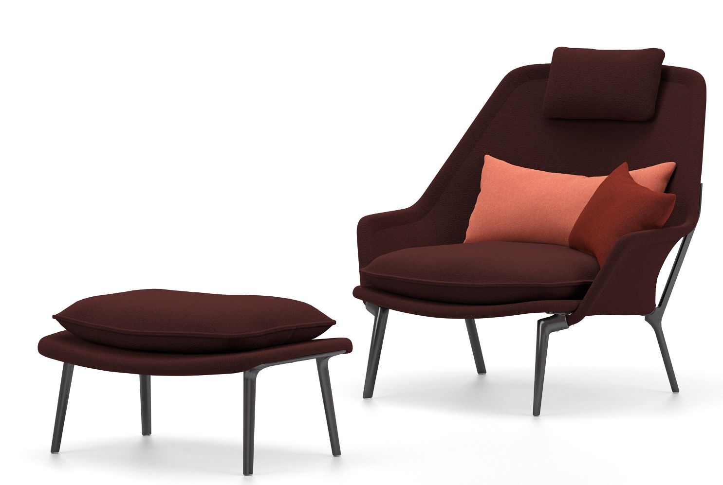 Slow Chair & Ottoman Sessel Stoff Vitra 
