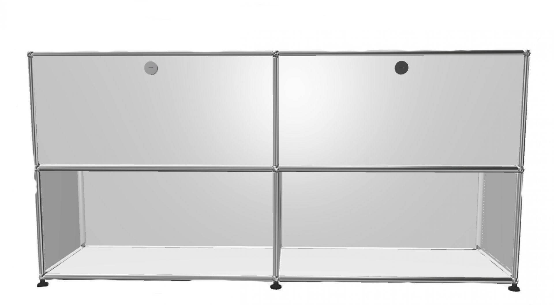 USM Haller Sideboard 2 Klappen / 2 Offen Reinweiß - FAST DELIVERY