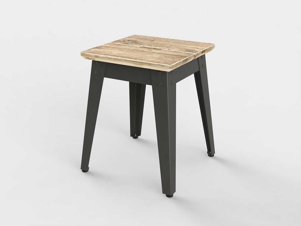 6Grad Outdoorhocker Jan Cray Grau Bauholz roh