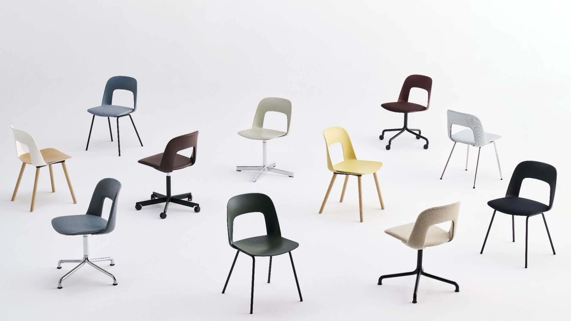 Layout Side Chair 163 4-Stern Drehstuhl Hay