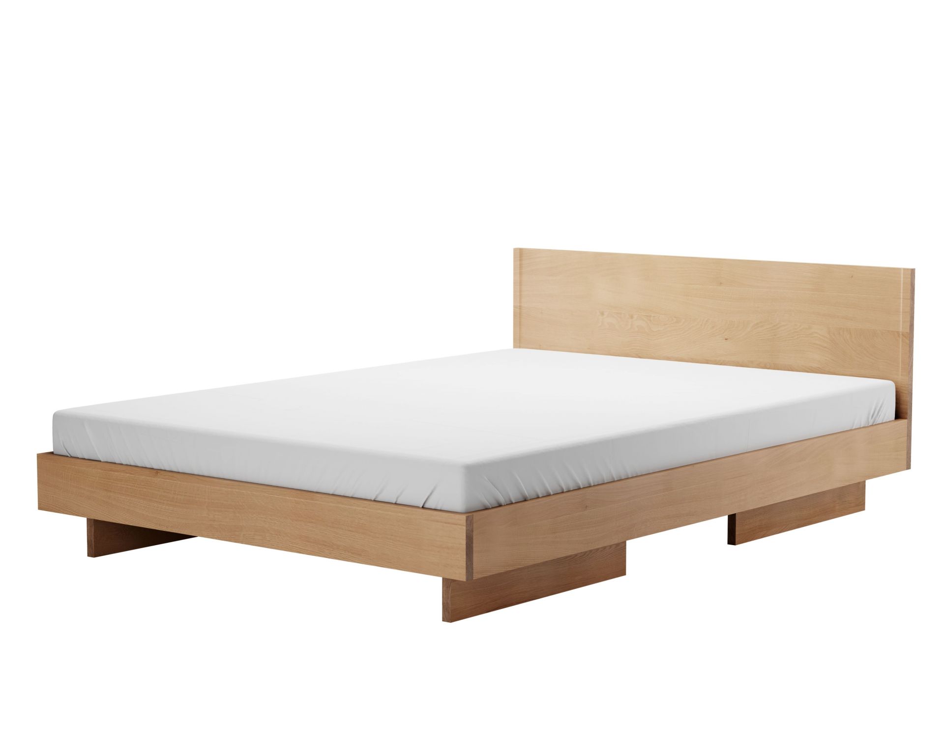 ZIANS Bett Large mit Kopfteil Eiche gewachst, Beine geteilt OUT ZIANS Bett Large mit Kopfteil Eiche gewachst, Beine geteilt OUT