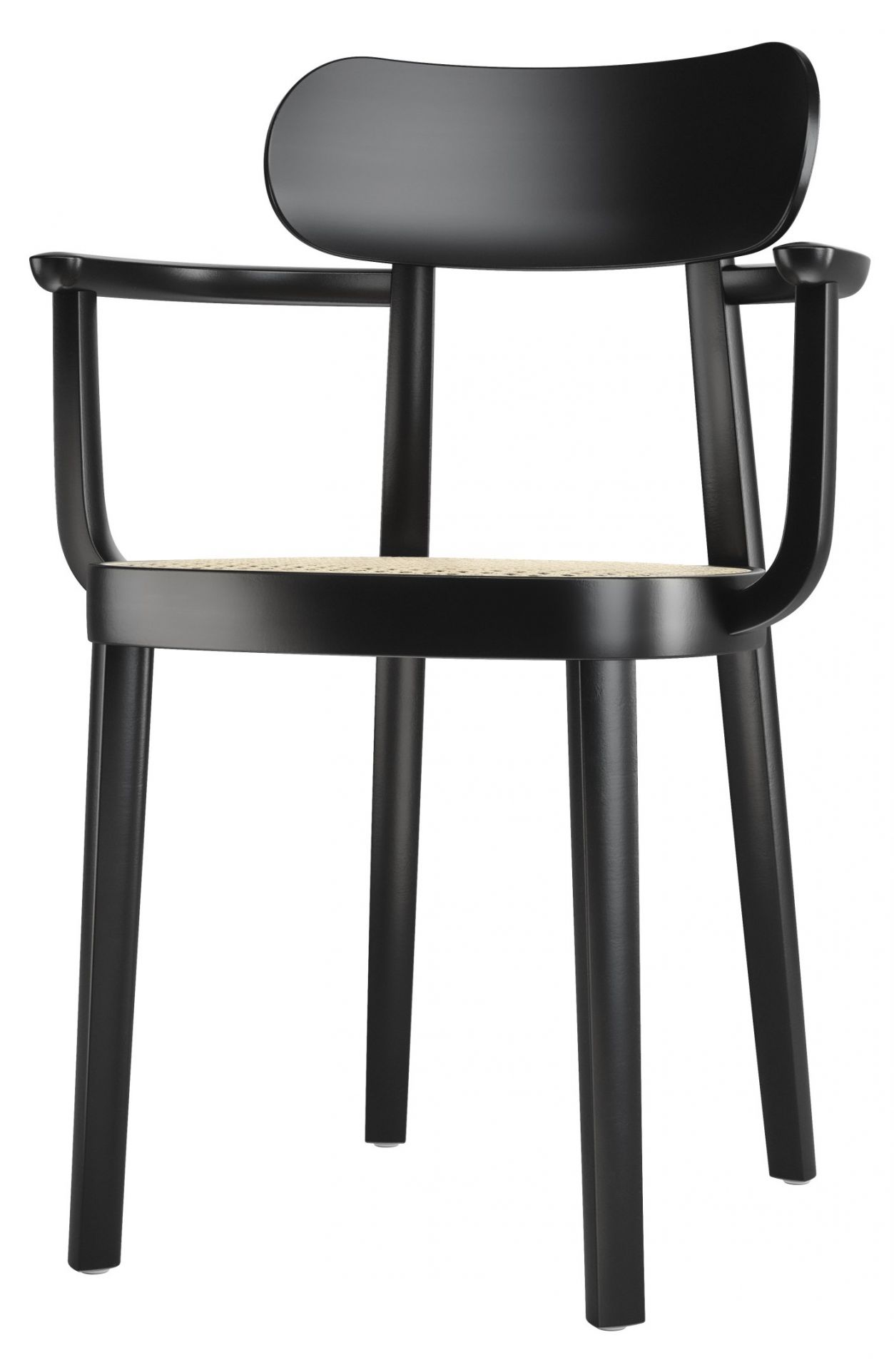 Holzstuhl mit Armlehnen 118F / 118 F Thonet