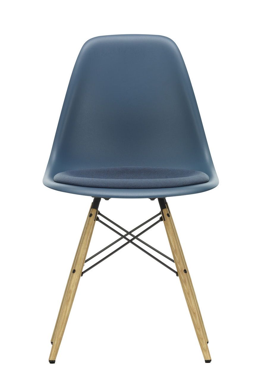 Eames Plastic Side Chair DSW Stuhl mit Sitzpolster Vitra