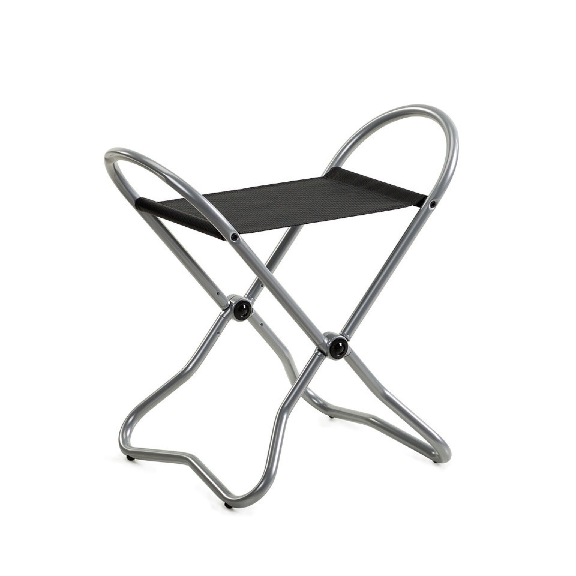 Chicago Klapphocker Lectus silbergrau metallic