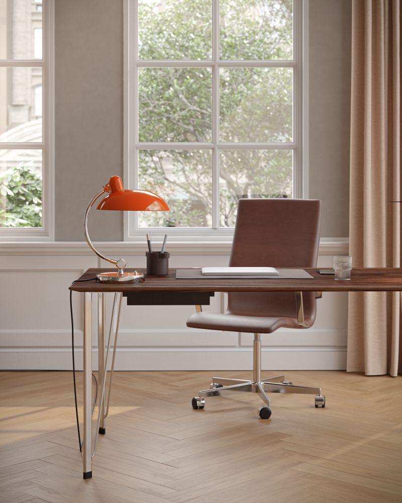 Kaiser idell 6631 T Luxus Tischleuchte RAL 2004 Reinorange SONDEREDITION Fritz Hansen