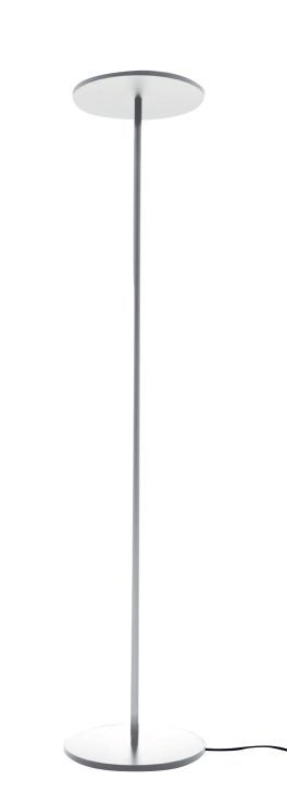 Weiße Artemide Stehleuchte Athena Integralis: Modernes Design mit runder Basis und Leuchtfläche.