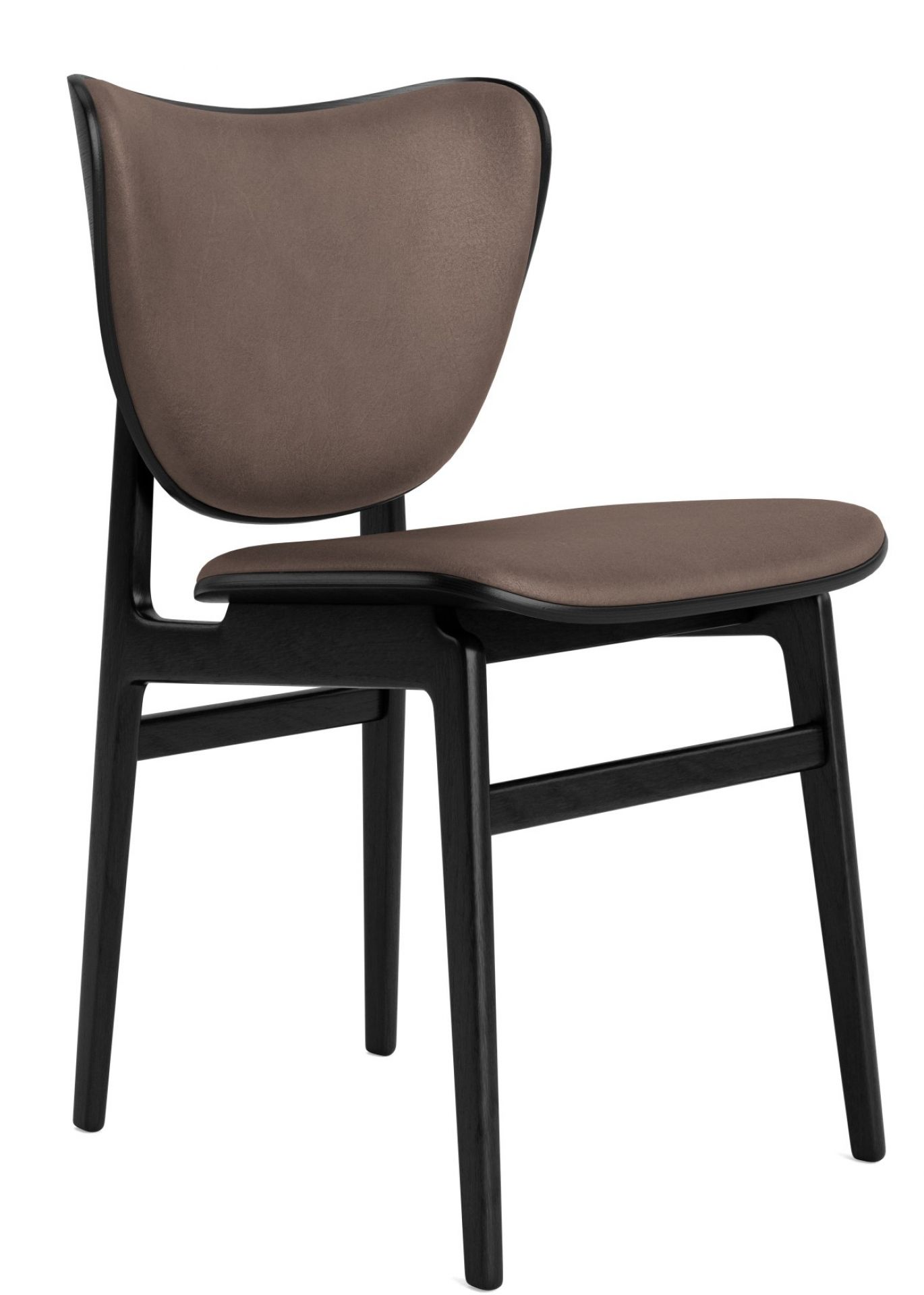 Elephant Dining Chair Stuhl Lederbezug Norr11 Leder Dunkelbraun - Eiche schwarz