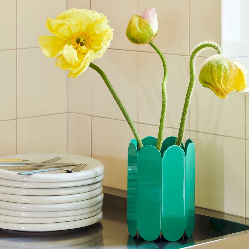 Arcs Vase S Grün Hay