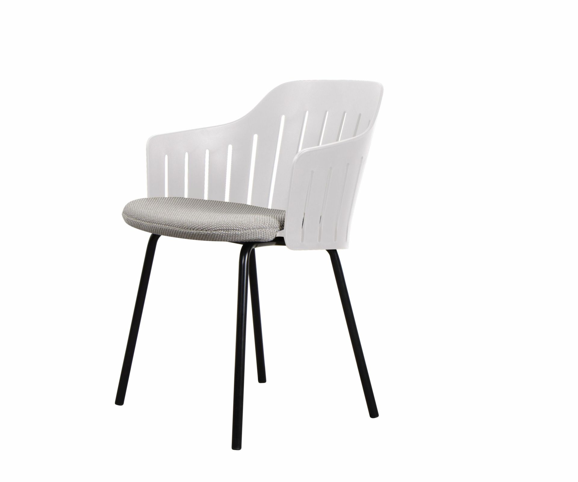 Choice Outdoor Stuhl Stahlgestell 4 Beine Weiß Cane-Line 
