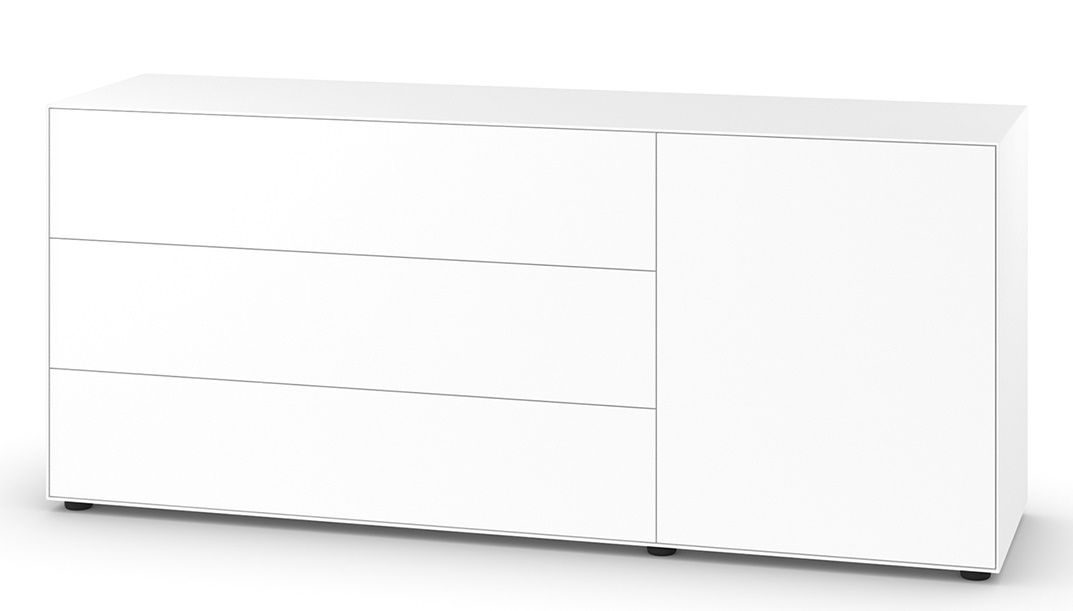 Nex Pur Box Lowboard / Sideboard mit Schubkasten und Tür Horizontal Piure QUICK SHIP