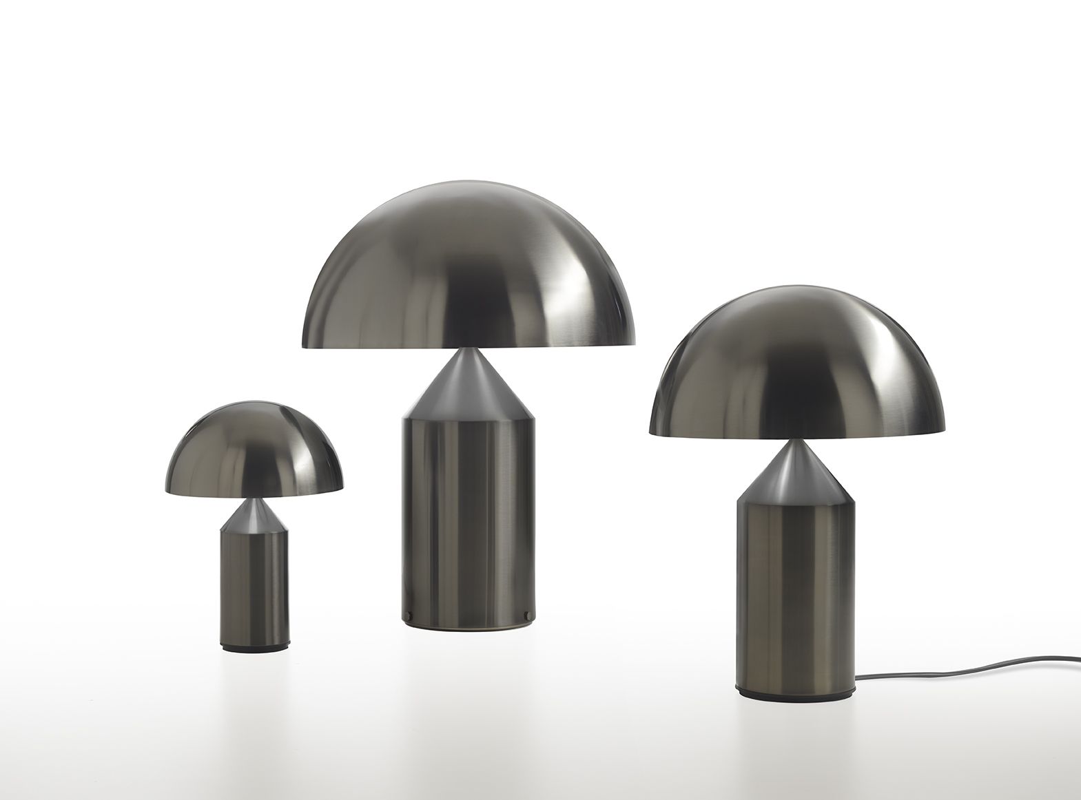 Atollo 238 Tischleuchte Nickel Oluce