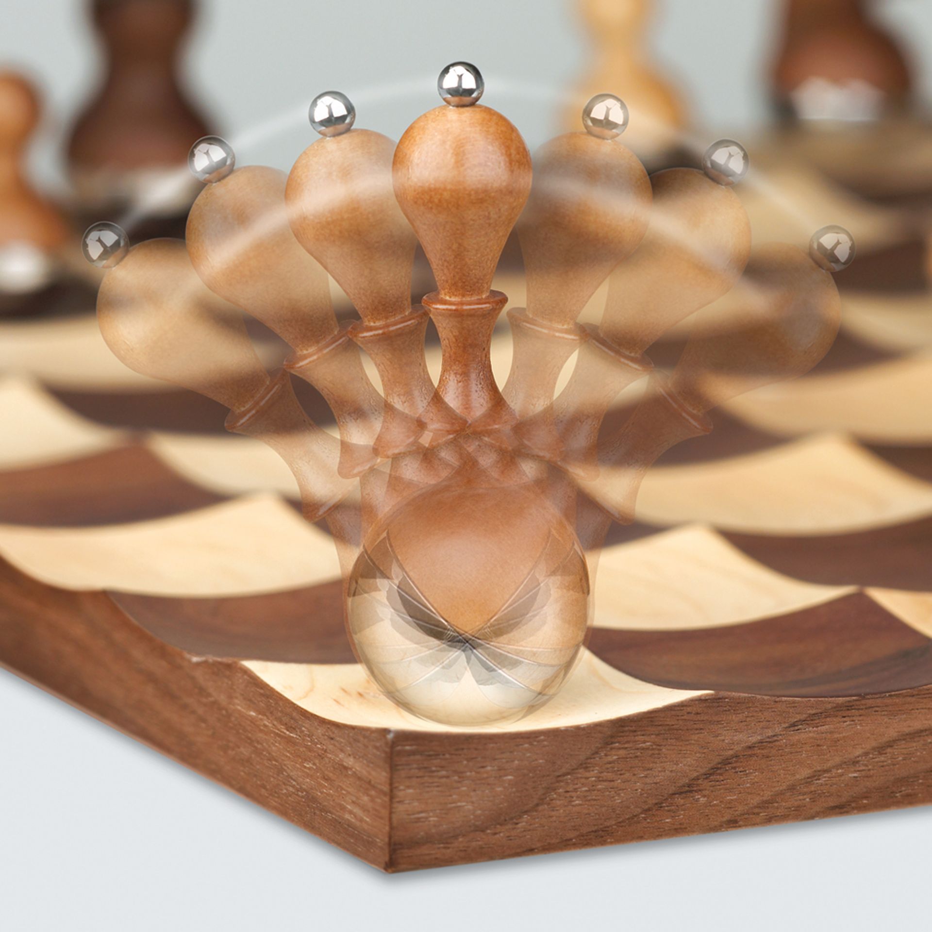 Wobble Chess Set Schachbrett Umbra