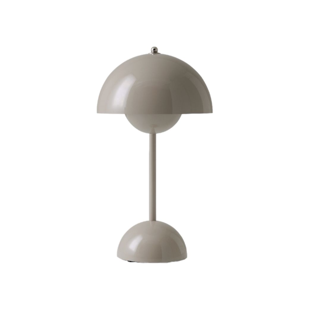 Flowerpot VP9 Portable Akkuleuchte / Tischleuchte mit USB AndTradition Grau beige