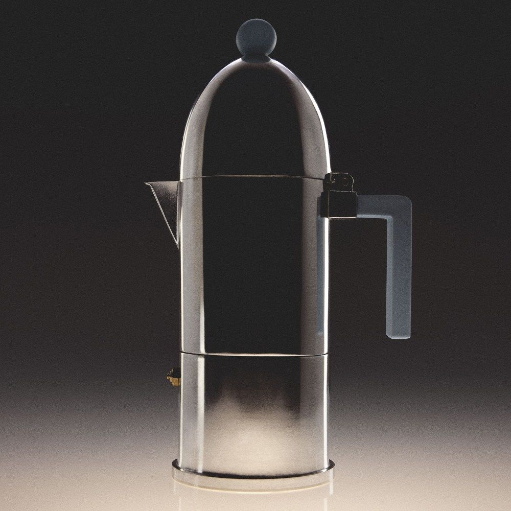 La Cupola 9095/6AZFM Espressokocher Hellblau Alessi