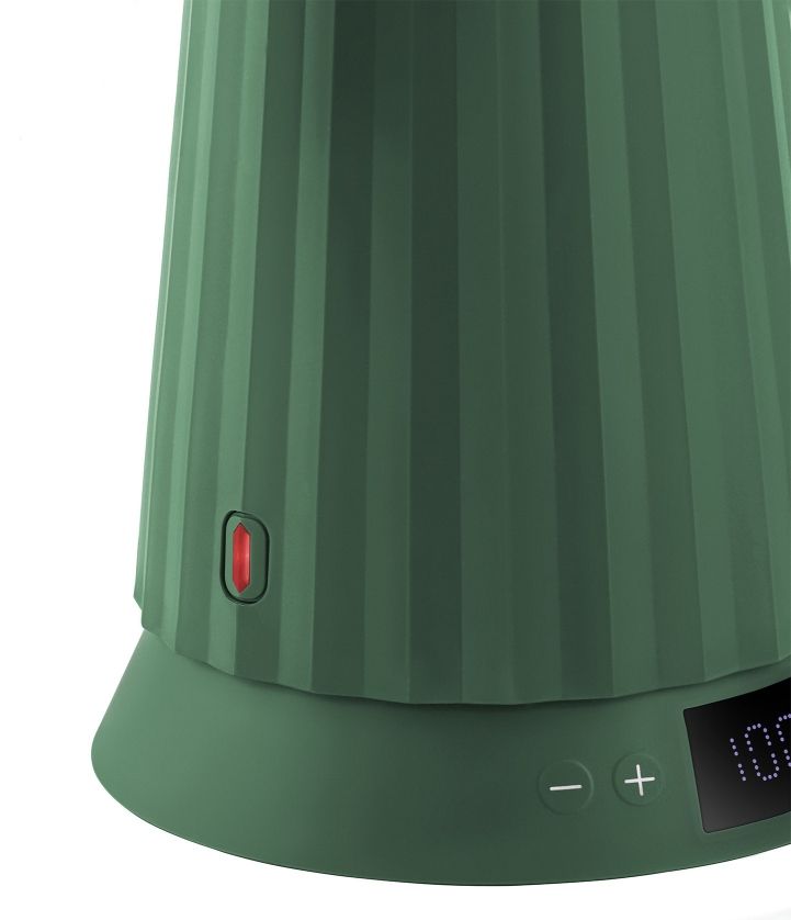MDL21 Plissé Wasserkocher mit Temperaturregelung Alessi Grün
