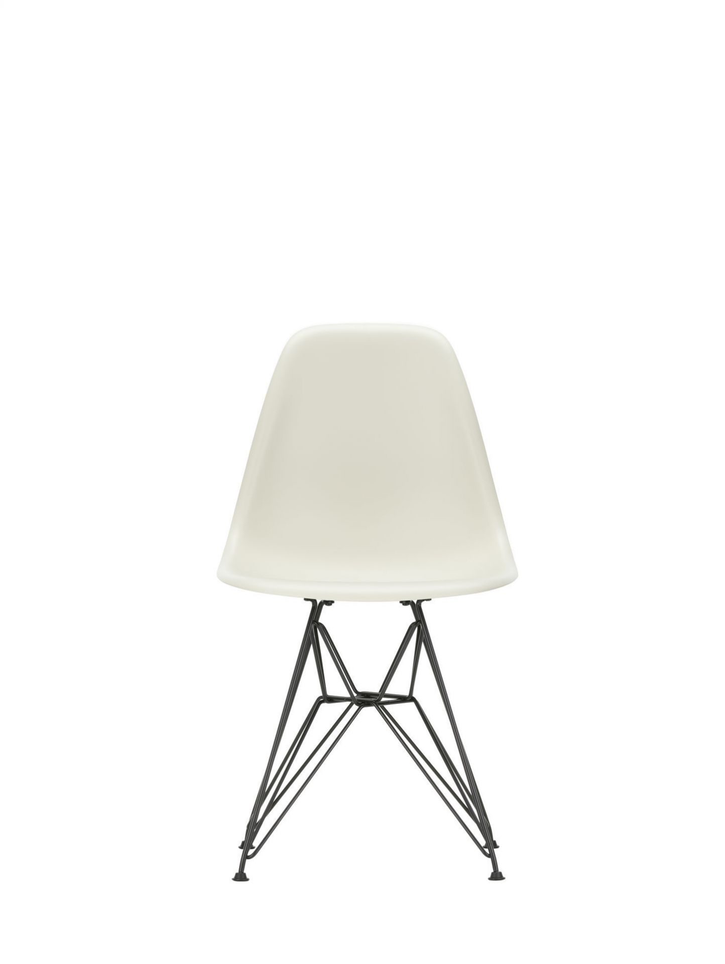 Eames Plastic Side Chair DSR Stuhl Vitra Schwarz-Poppy red