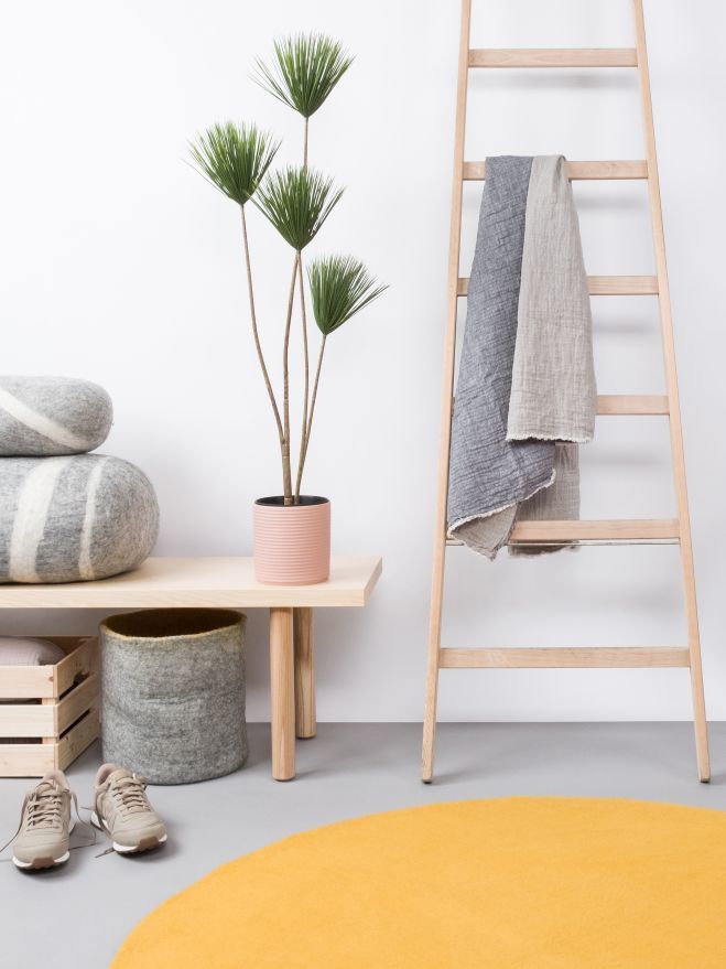 Mono Rund Filzteppich Ø 160 cm myfelt  Klara (senfgelb)
