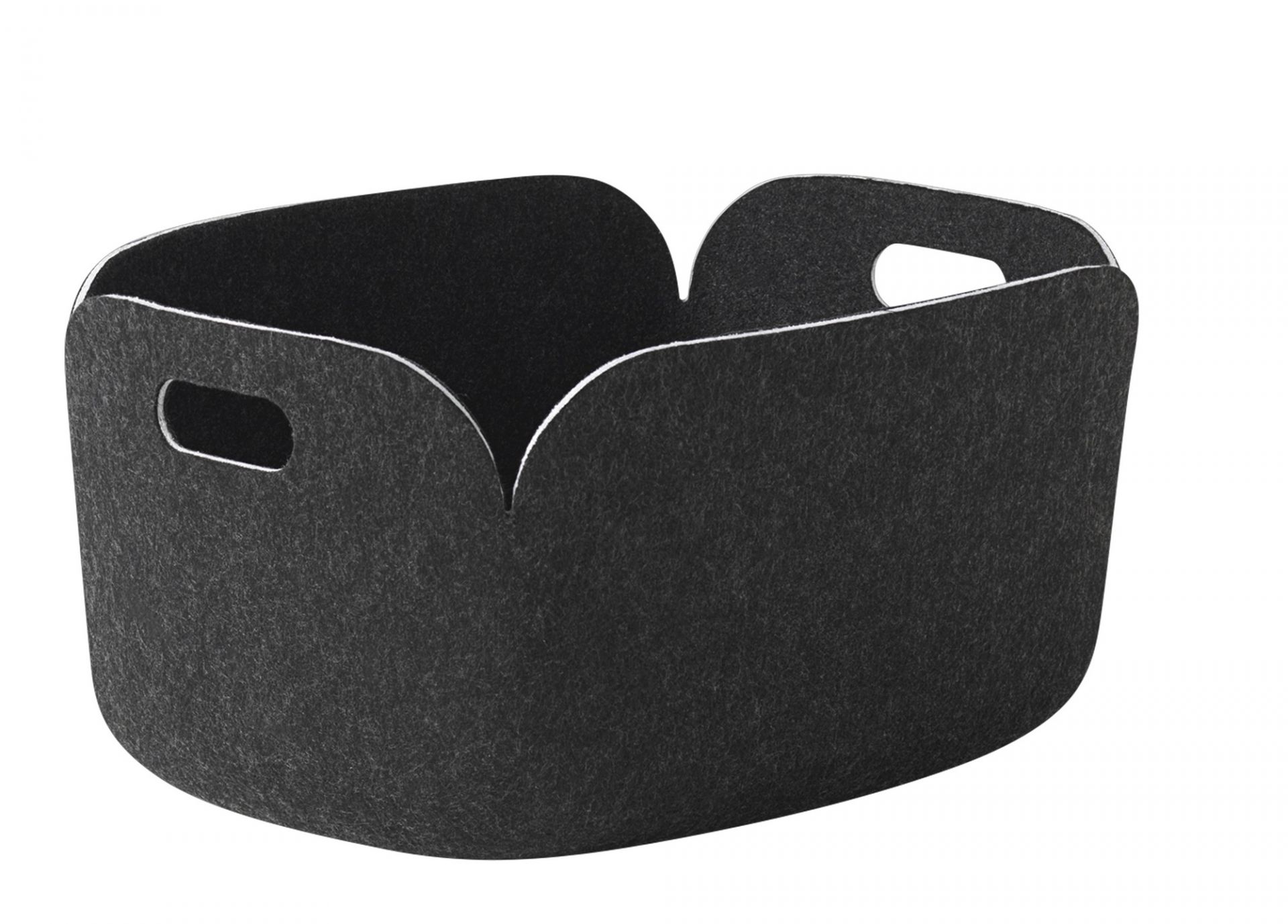 Restore Storage Basket Aufbewahrungskorb Schwarz melange Muuto EINZELSTÜCK
