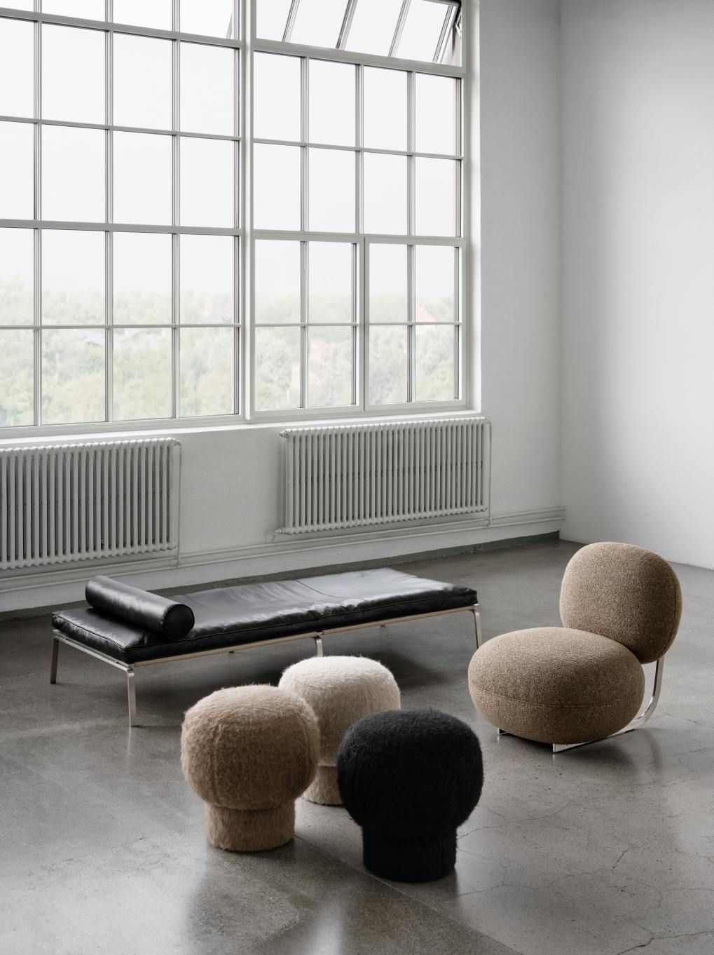 Copper Lounge Chair Sessel Edelstahlgestell NORR11