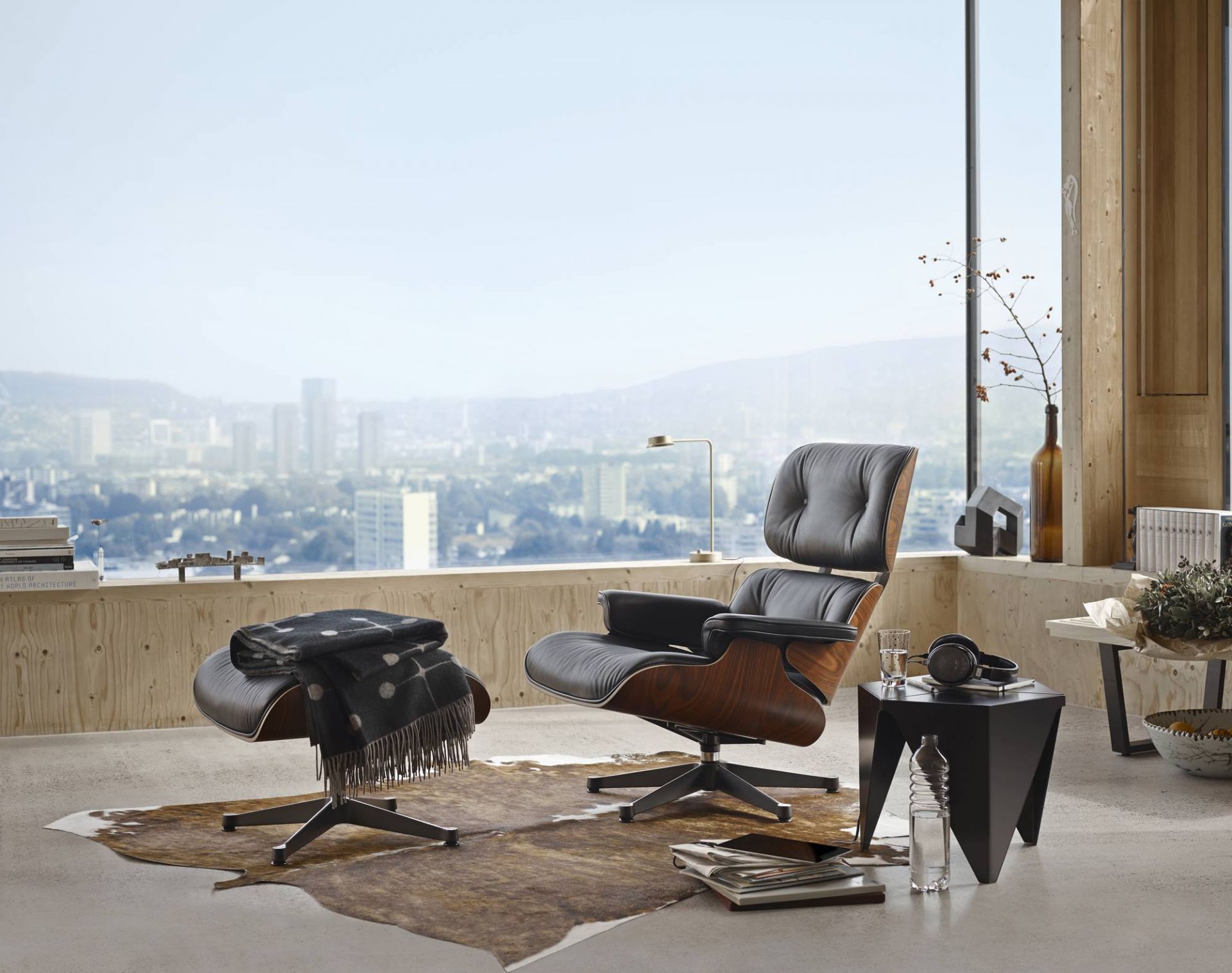 Eames Lounge Chair & Ottoman Sessel Leder Premium Vitra VORZUGSKOMBINATION