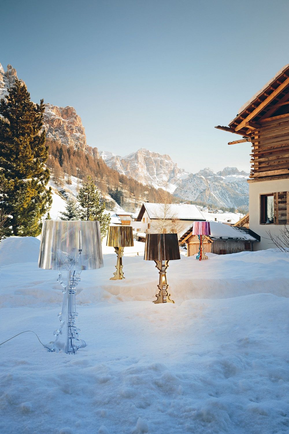 Bourgie Tischleuchte silber Kartell