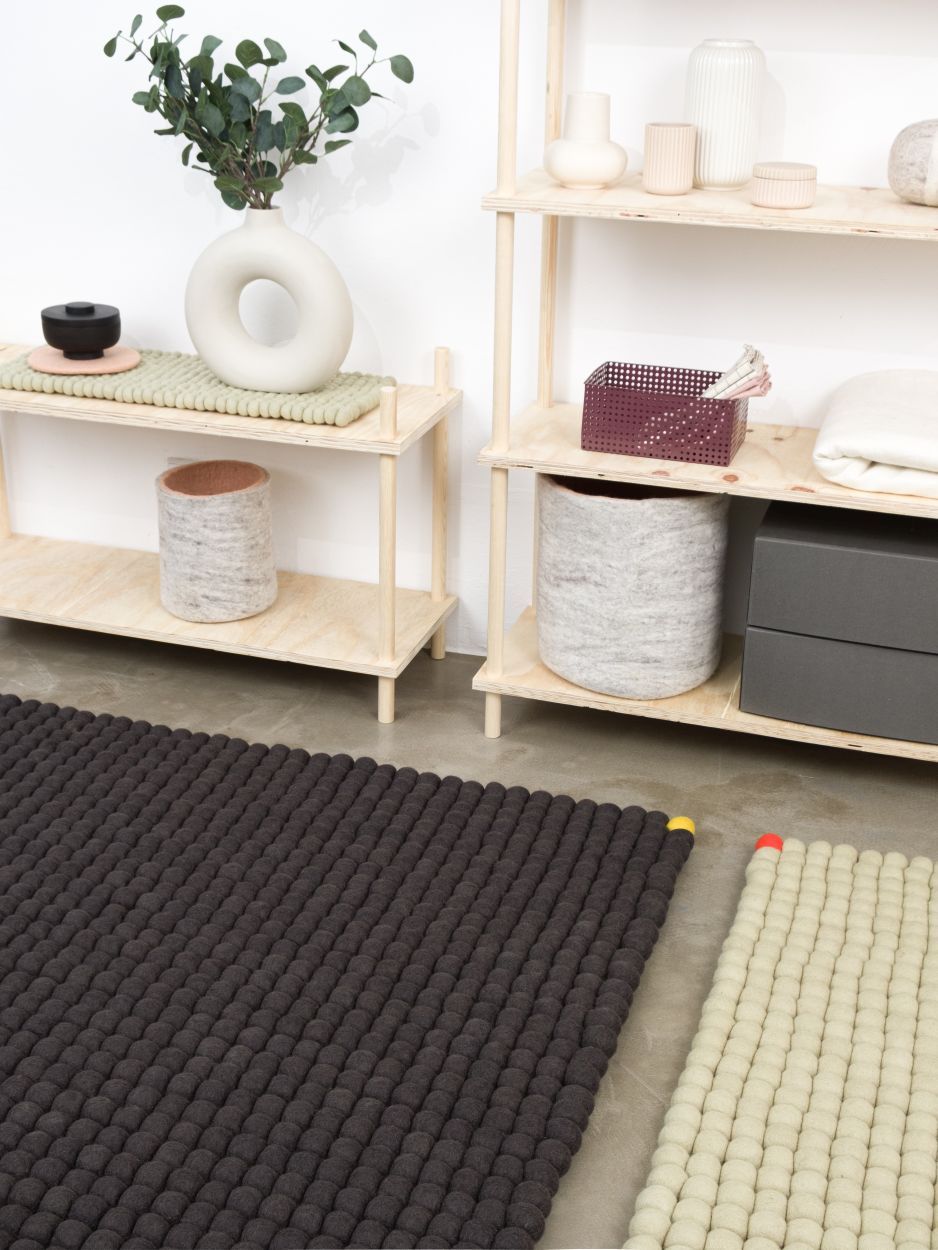 Big One Rechteckig Filzteppich 200 x 300 cm myfelt Grünbeige