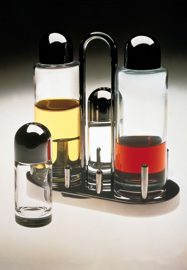 5070 Menage Öl, Essig, Salz und Pfeffer Alessi