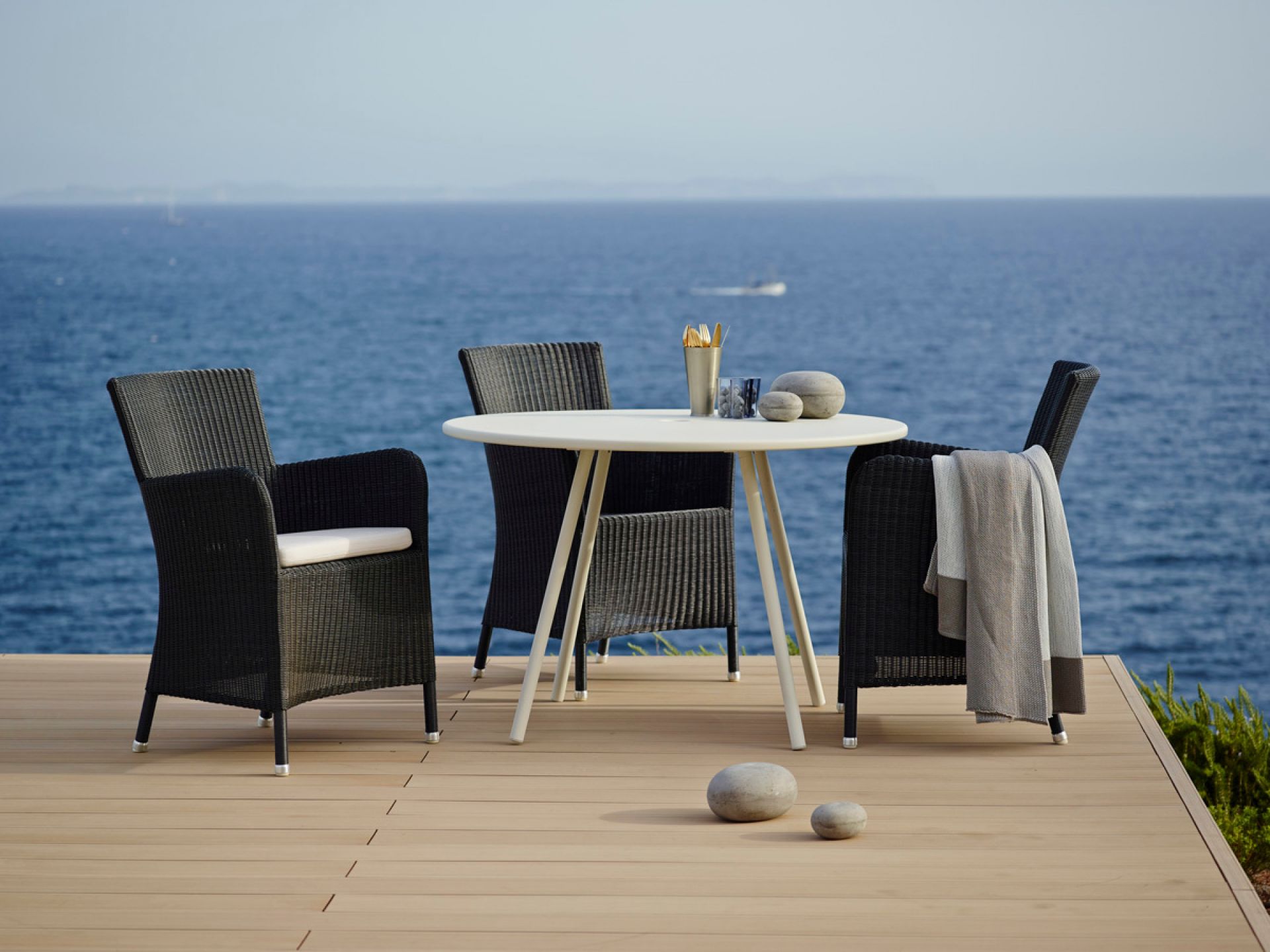Hampsted Outdoor Sessel schwarz Cane-Line