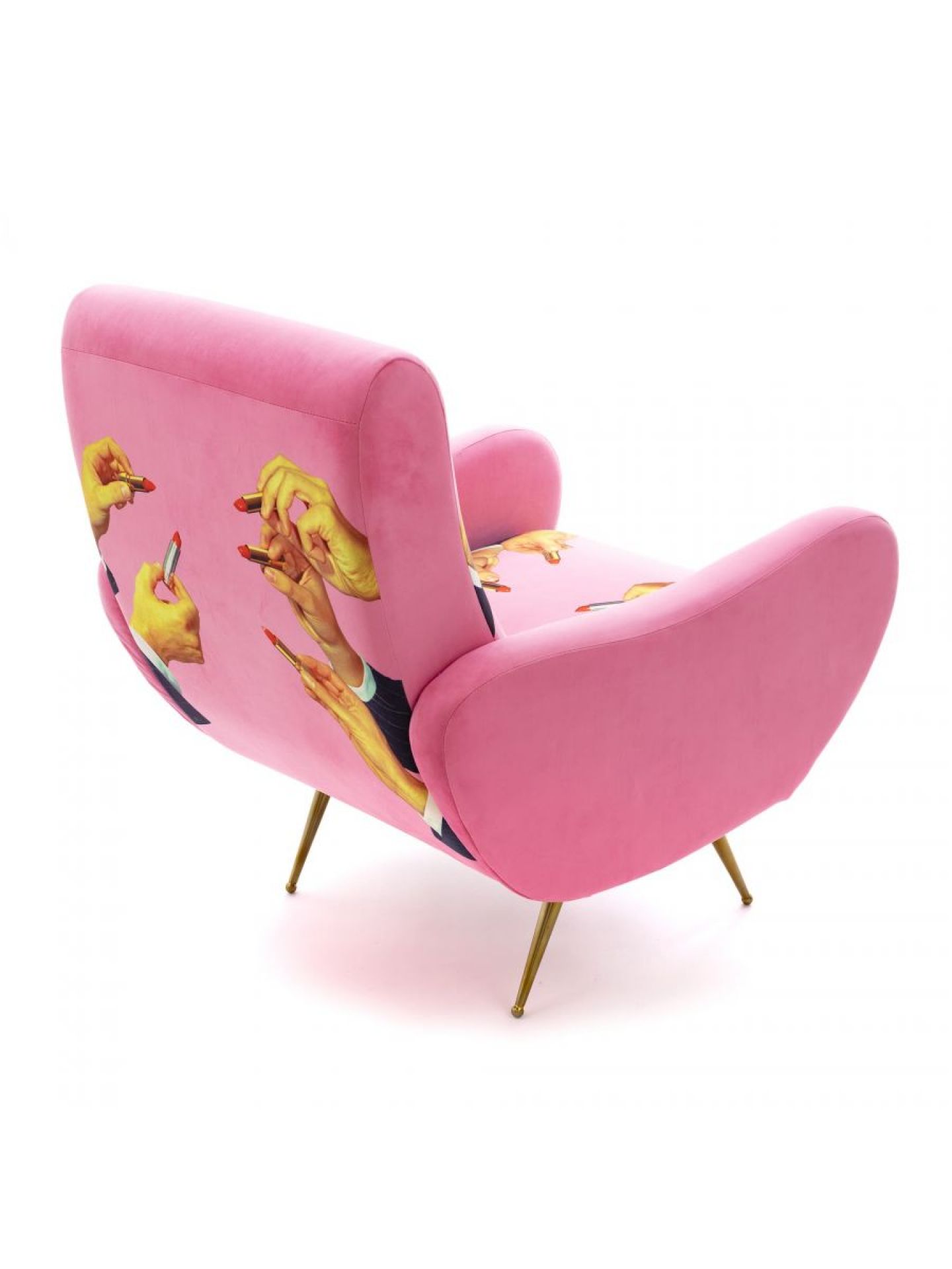 Toiletpaper Sessel Lipsticks Pink Seletti