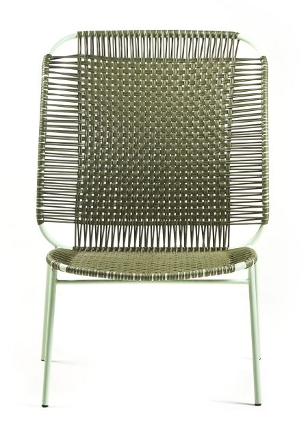 Cielo Lounge Chair High Lounge Stuhl hoch Outdoor ames Olive grün - Pastell grün